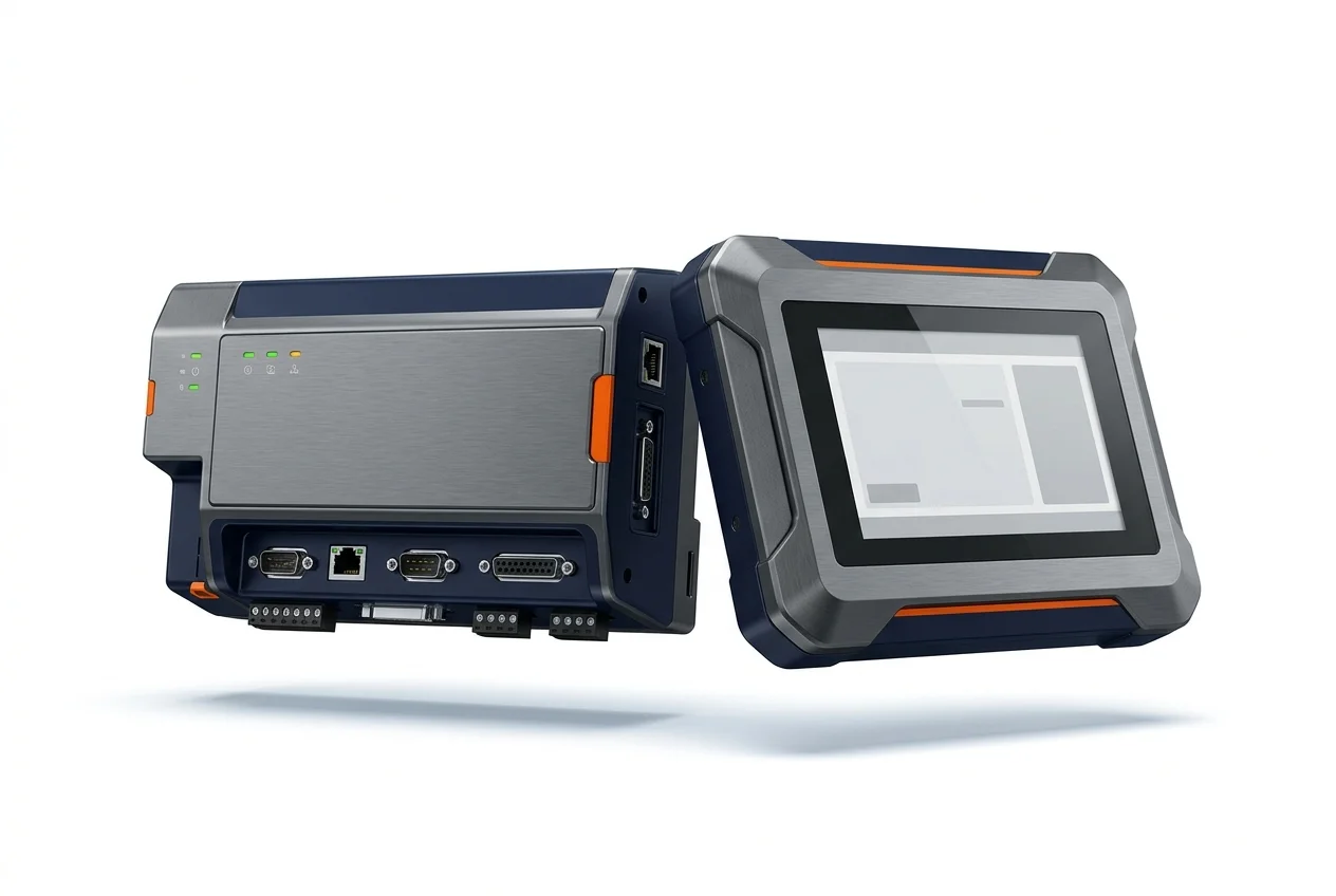 Concept illustration for Swaelite Manufacturing ERP and shop-floor controller integration
